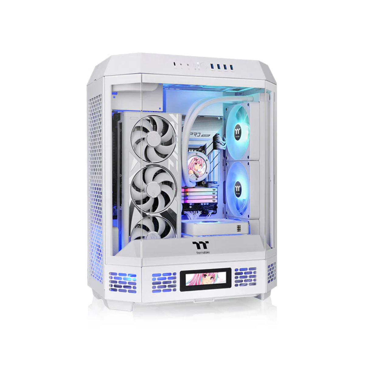 GABINETE TT THE TOWER 600 MID-TOWER TG X3 FAN X2 SNOW WHITE (5257)