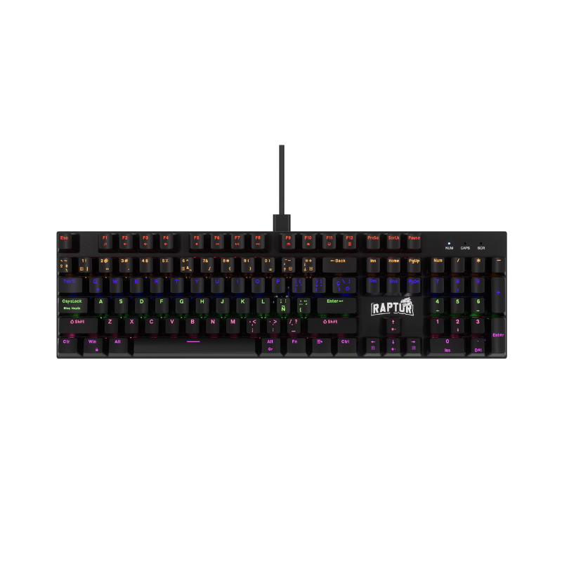 TECLADO GAMER RAPTOR FIRECLAW M104 MECANICO RETROILUMINADO SWITCH RED OUTEMU (2139)