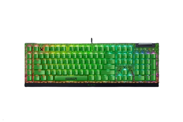 TECLADO RAZER BLACKWIDOW V4 X MECHANICAL RGB (GREEN SWITCH) MINECRAFT EDITION (2936)