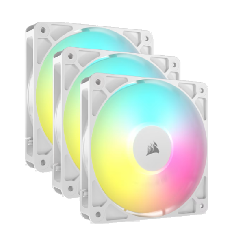 FAN COOLER CORSAIR RS120 ARGB 120MM WHITE PACK X3 (4176)