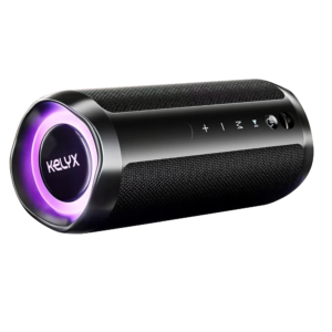 Parlante Kelyx Bluetooth 2 altavoces 12W cilindro RGB HIFI IPX7 MicroSD / USB (7961)