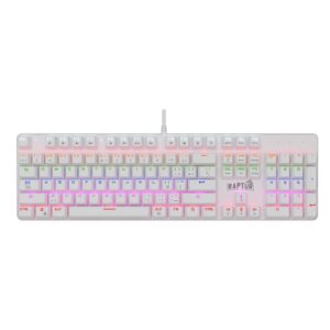 Teclado Gamer Raptor Fireclaw M104 Mecanico Retroiluminado Switch Red Outemu White (7862)