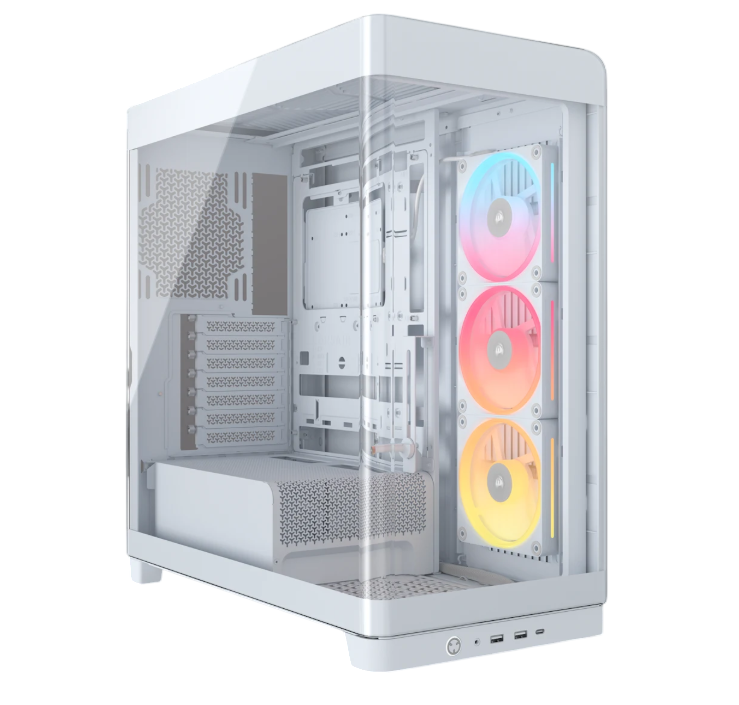 GABINETE CORSAIR FRAME 4500X LX-R RGB MID-TOWER TG WHITE (2800)