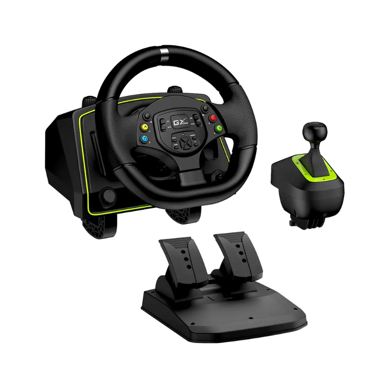VOLANTE GENIUS SPEED MASTER X2 CON PALANCA DE CAMBIOS (VIBRACIÓN 1080°) (1209)