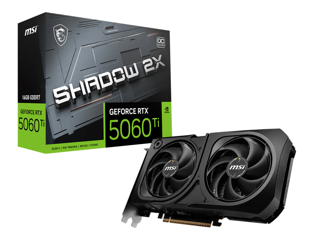 VGA MSI GEFORCE RTX 5060 TI 16G SHADOW 2X OC PLUS (4433)