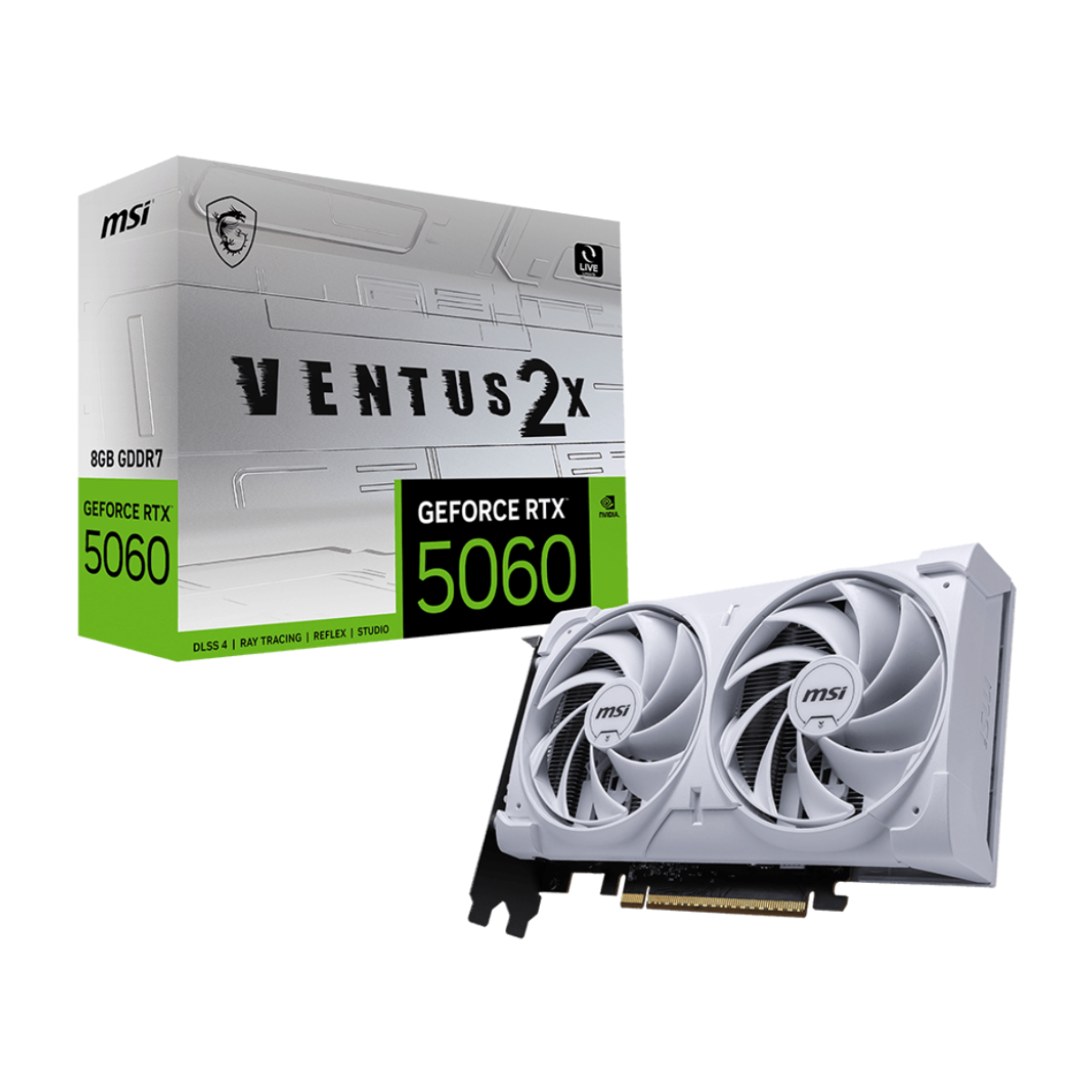 VGA MSI GEFORCE RTX 5060 8G VENTUS 2X OC WHITE (4296)