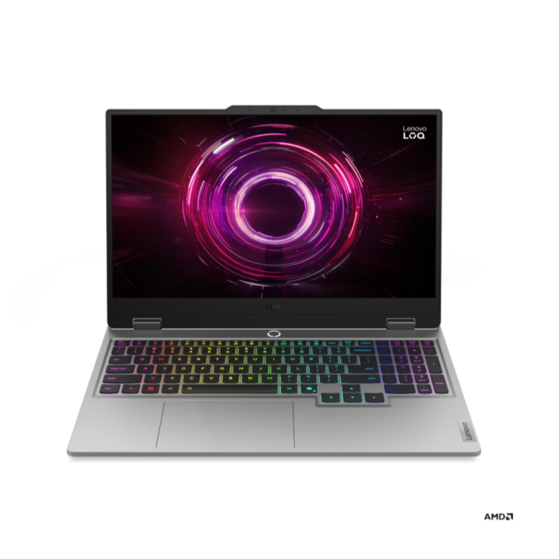 NOTEBOOK LENOVO LOQ 15AHP10 15.6" FHD 144HZ AMD R7 250 IA 16GB 5600MHZ +SLOT LIBRE DDR5 512GB NVME RTX5050 8GB GDDR7 SIN SO (9206)