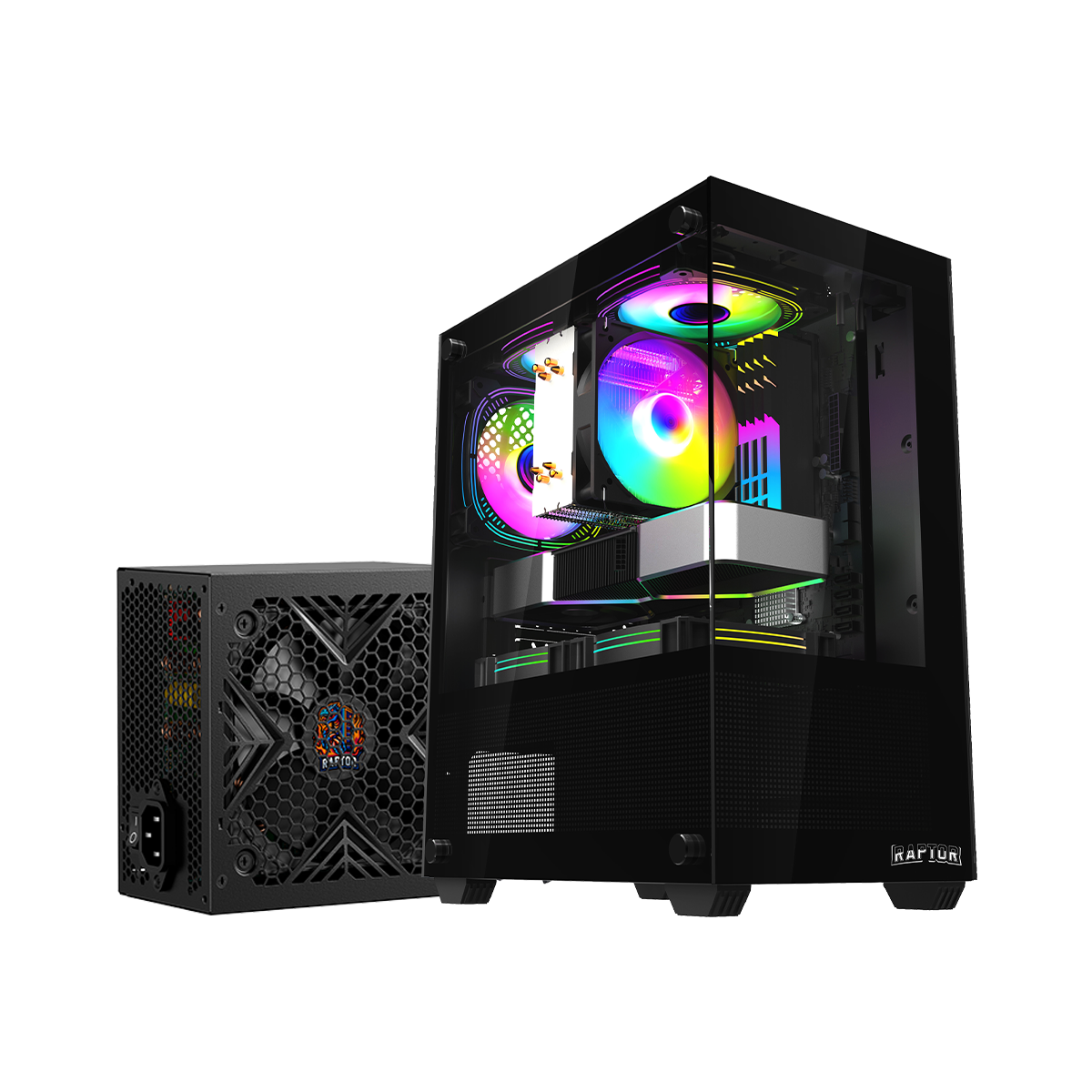 COMBO RAPTOR NOVA PRIME C/FUENTE RAPTOR VOLT 500W 80+ BRONZE (2845)