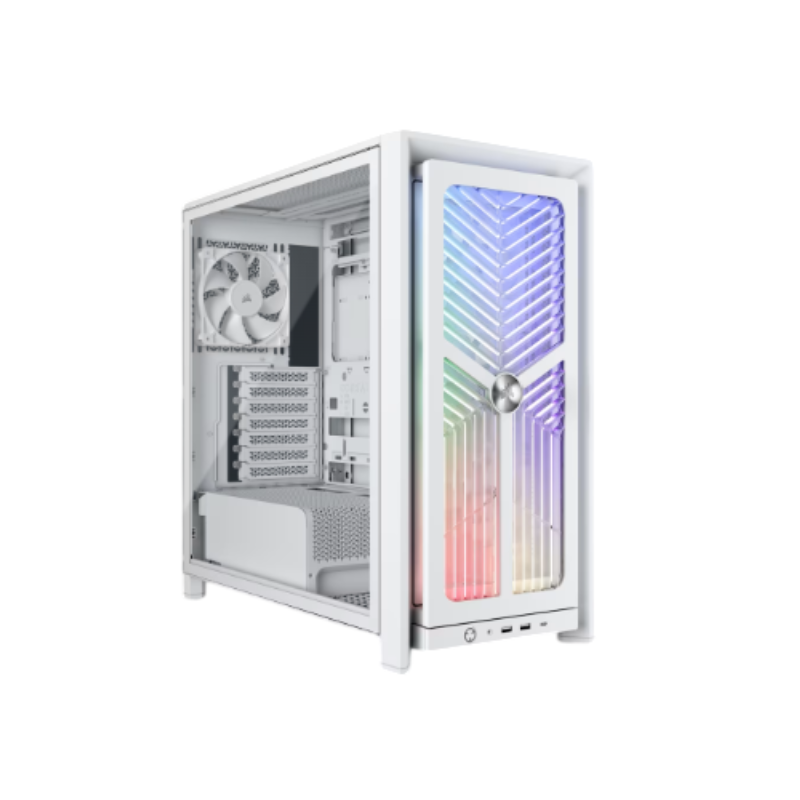 GABINETE CORSAIR FRAME 4000X RS MID-TOWER TG FAN X3 WHITE (8835)