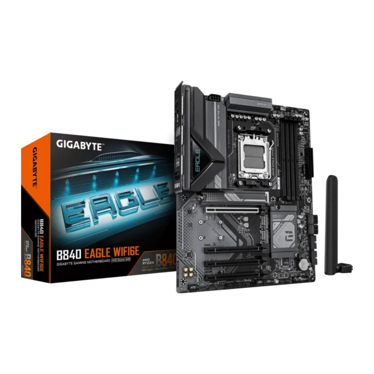 MOTHER GIGABYTE B840 EAGLE WF6E DDR5 AM5 (SERIE 7000/8000/9000) (6975)