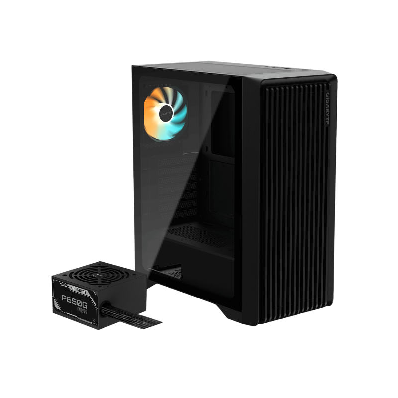 GABINETE GIGABYTE C103 GLASS TG X1 ARGB FAN X1 C/FUENTE 650W 80+ GOLD (7034)