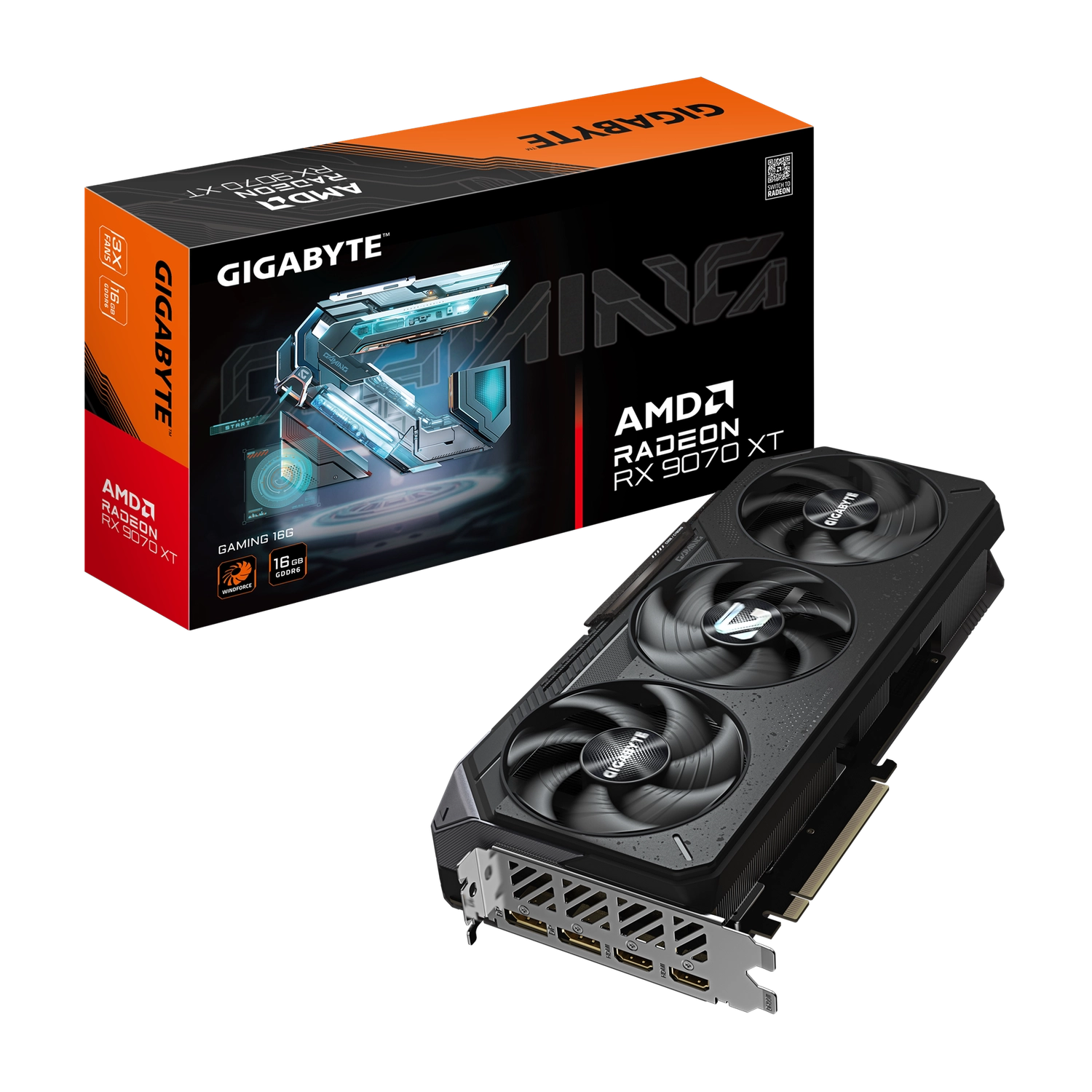 PLACA DE VIDEO GIGABYTE AMD RADEON RX 9070 XT GAMING 16G