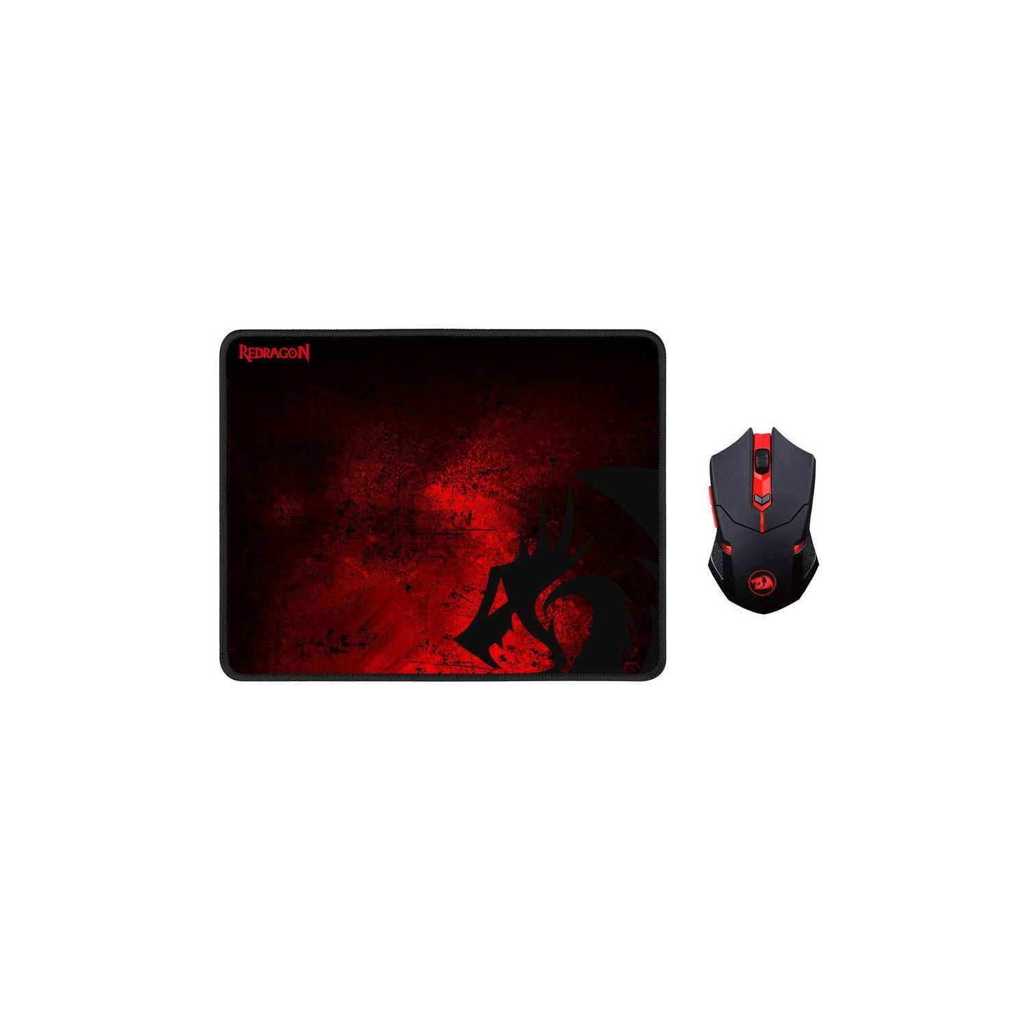 COMBO MOUSE Y MOUSE PAD INALÁMBRICO REDRAGON M601W