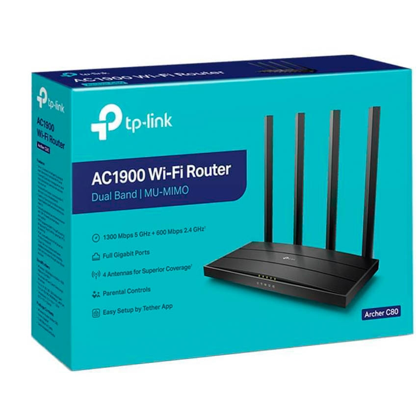 ARCHER C80 AC1900 WIR DUAL BAND 4 ANTENAS TP-LINK
