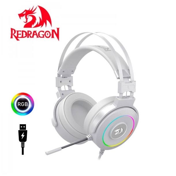 AURICULARES REDRAGON H320W LAMIA 2 WHITE RGB