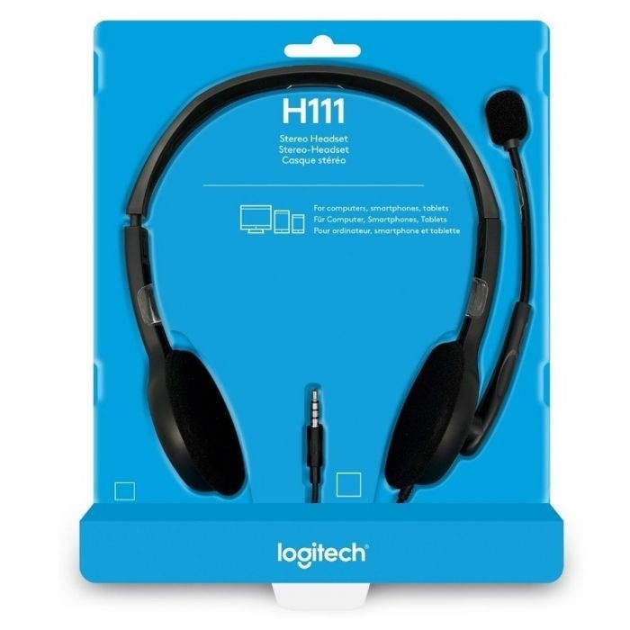 AURICULAR C/MICROFONO LOGITECH H111 BLK 1 JACK