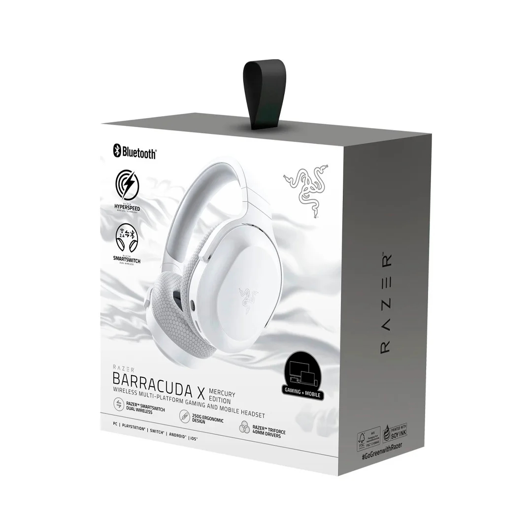 AURICULAR RAZER BARRACUDA X (2022) WIRELESS BLUETOOTH MERCURY WHITE