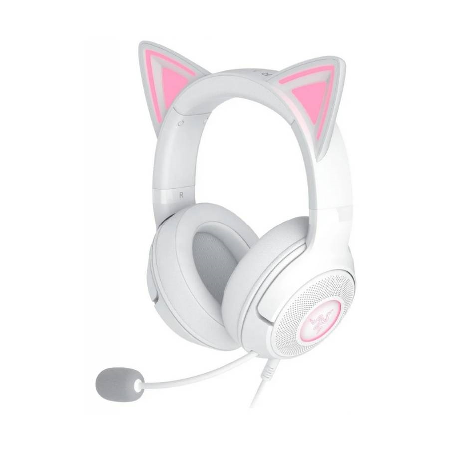 AURICULAR GAMER RAZER KRAKEN KITTY V2 WHITE USB RGB