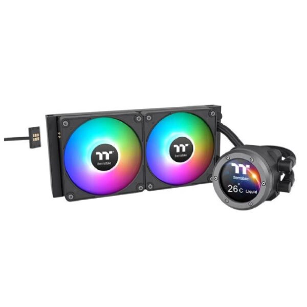Water Cooling Thermaltake TH240 V2 Ultra Ex ARGB Sync AIO 240mm Black Water Block 2.1inch LCD