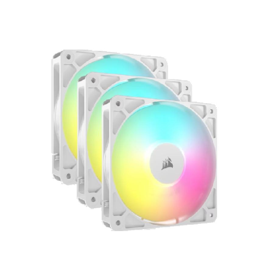 FAN COOLER CORSAIR RS120 ARGB 120MM WHITE PACK X3