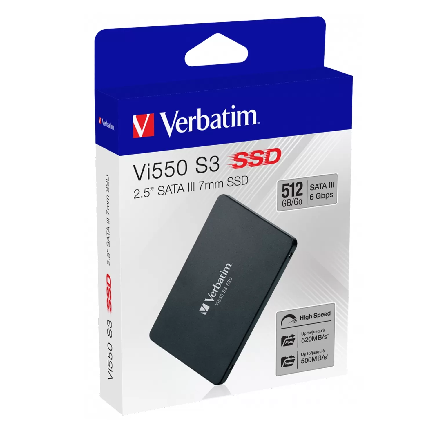 DISCO SOLIDO SSD 512GB VERBATIM VI550 SATA III 2.5" 6GBPS 520MB/S SIMIL 480GB