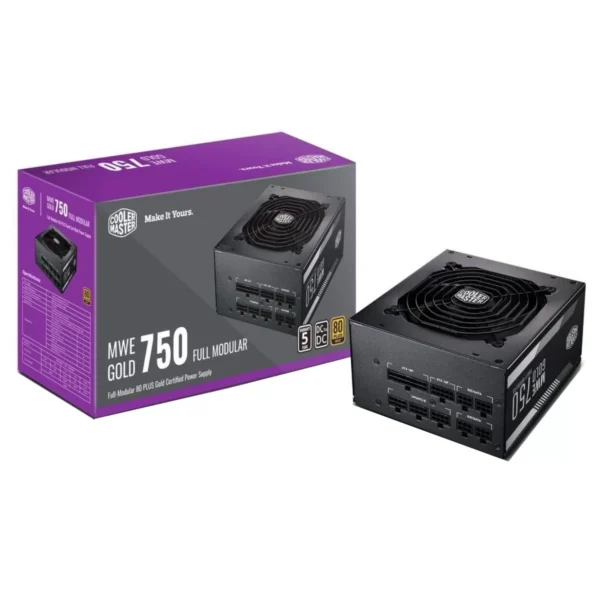 OUTLET FUENTE COOLER MASTER MWE 750W 80 PLUS GOLD FULL MODULAR (USADA)