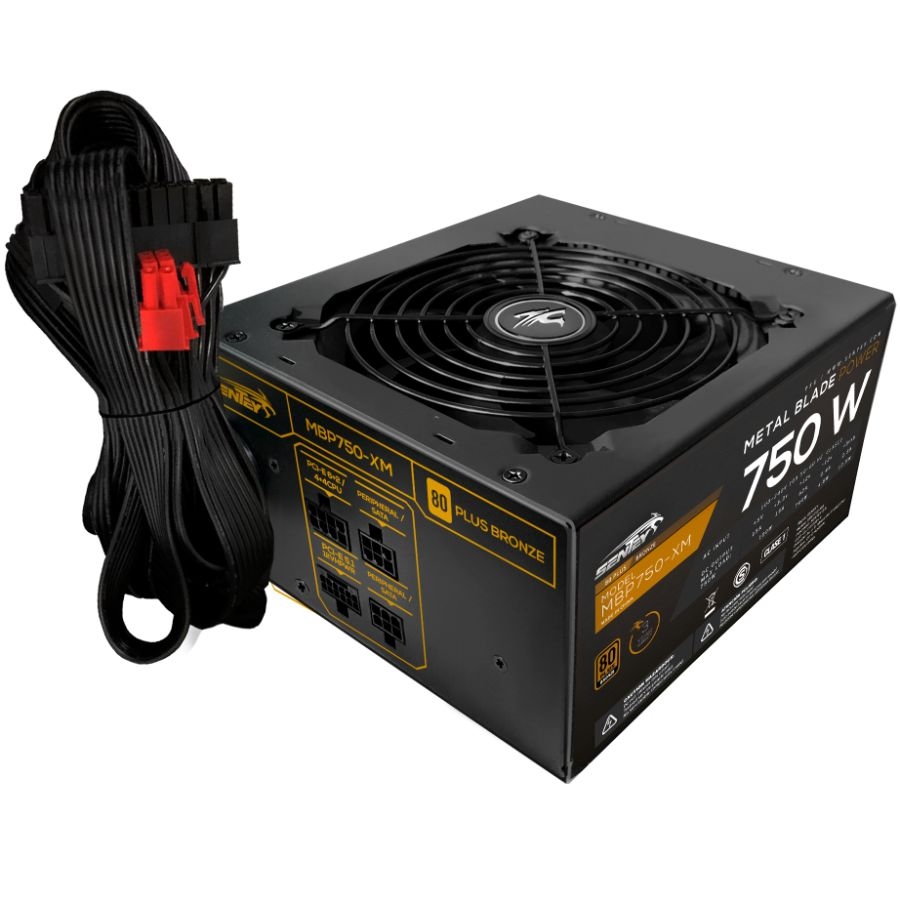 FUENTE SENTEY MBP750-XM 750W 80 PLUS BRONZE ATX 3.1 PCIE 5.1 SEMI MODULAR