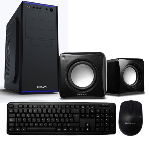 GABINETE KIT KELYX LC727-14 C/ FUENTE 500W TECLADO/MOUSE/PARLANTES/C. READER