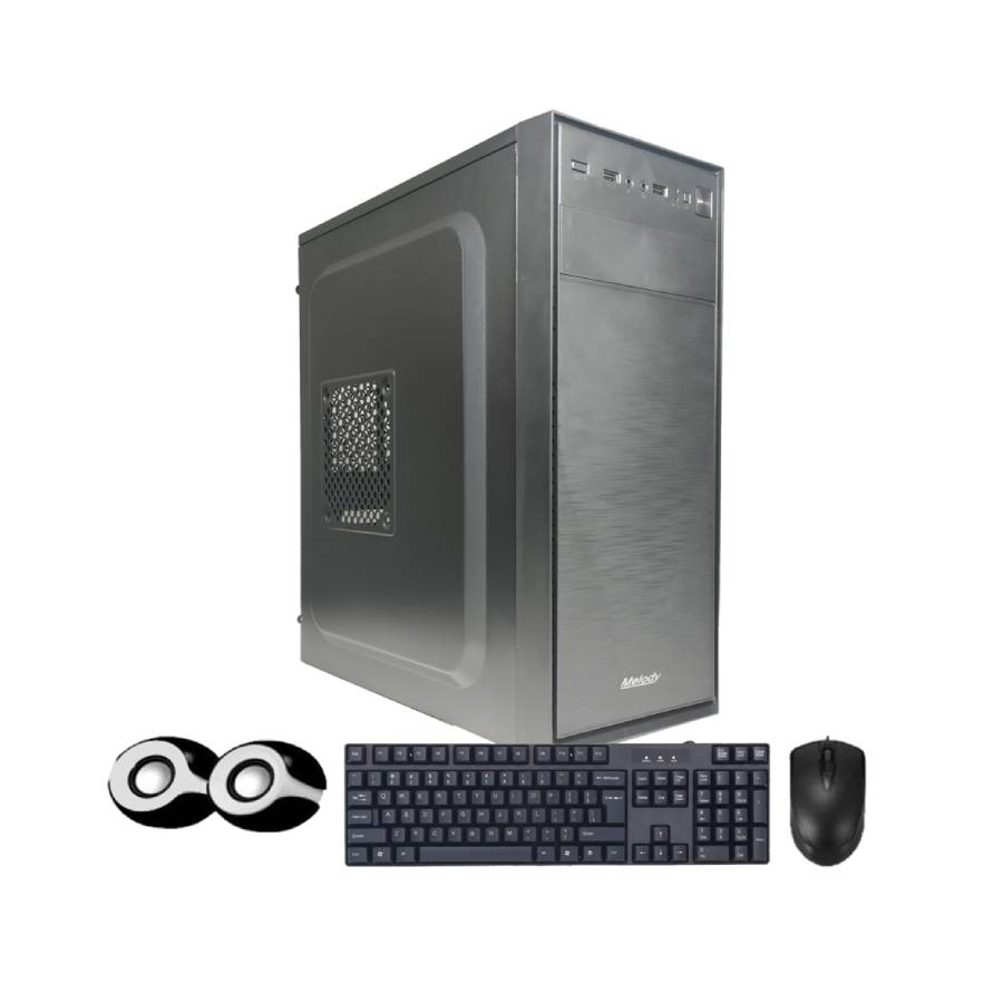GABINETE KIT MELODY MKG-550-7 FUENTE 550W TECLADO MOUSE Y PARLANTE