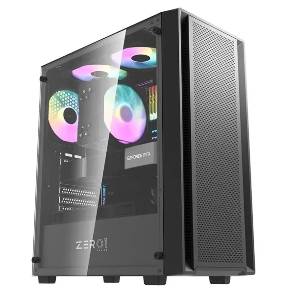 GABINETE GAMER ZER01 POLLUX 4 FAN COOLER FIXED RGB ATX