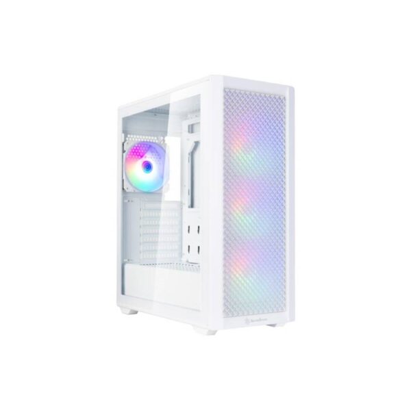 GABINETE GAMER SILVERSTONE FARA 515XR WHITE 4 COOLERS FIXED RGB ATX