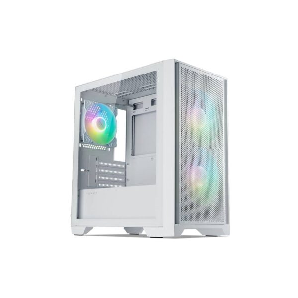 GABINETE GAMER TECWARE NEO M2 TG ARGB WHITE MESH 3 COOLERS MATX