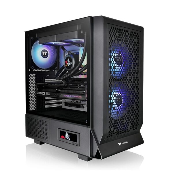 Gabinete Thermaltake Ceres 330 Mid-Tower TG CT140 ARGB Fan x2 + CT140 Fan x1 Black