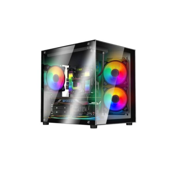 GABINETE GAMER SENTEY A8 BLACK 5 FANS ARGB MATX