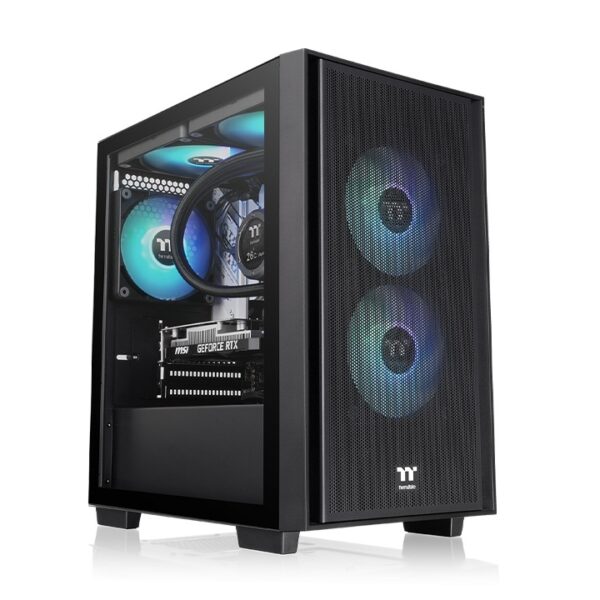 GABINETE GAMER THERMALTAKE VERSA H16 TG ARGB BLACK TEMP GLASS