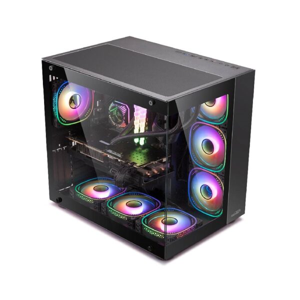 GABINETE GAMER SENTEY A40 BLACK 7 COOLERS ARGB