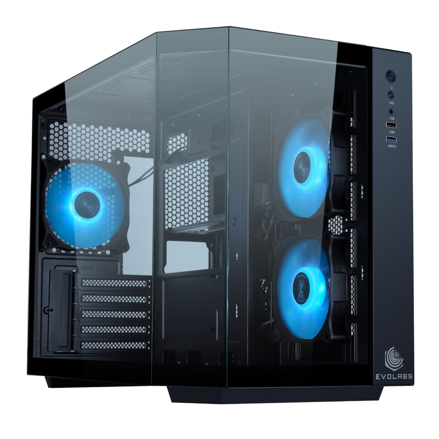 GABINETE GAMER EVOLABS PRIMACY BLACK EVO-300MB ATX 3 COOLERS ARGB