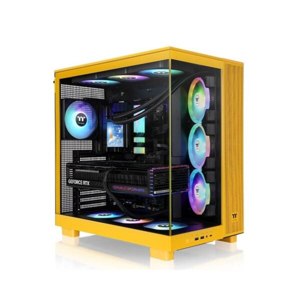 Gabinete TT View 380 XL Mid-Tower TG x2 Fan ARGB x1 Reverse Fan x3 Bumblebee