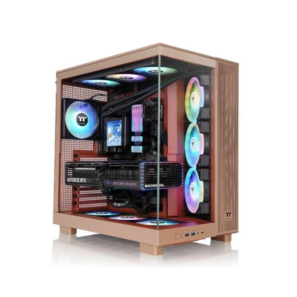 Gabinete TT View 380 XL Mid-Tower TG x2 Fan ARGB x1 Reverse Fan x3 Gravel Sand
