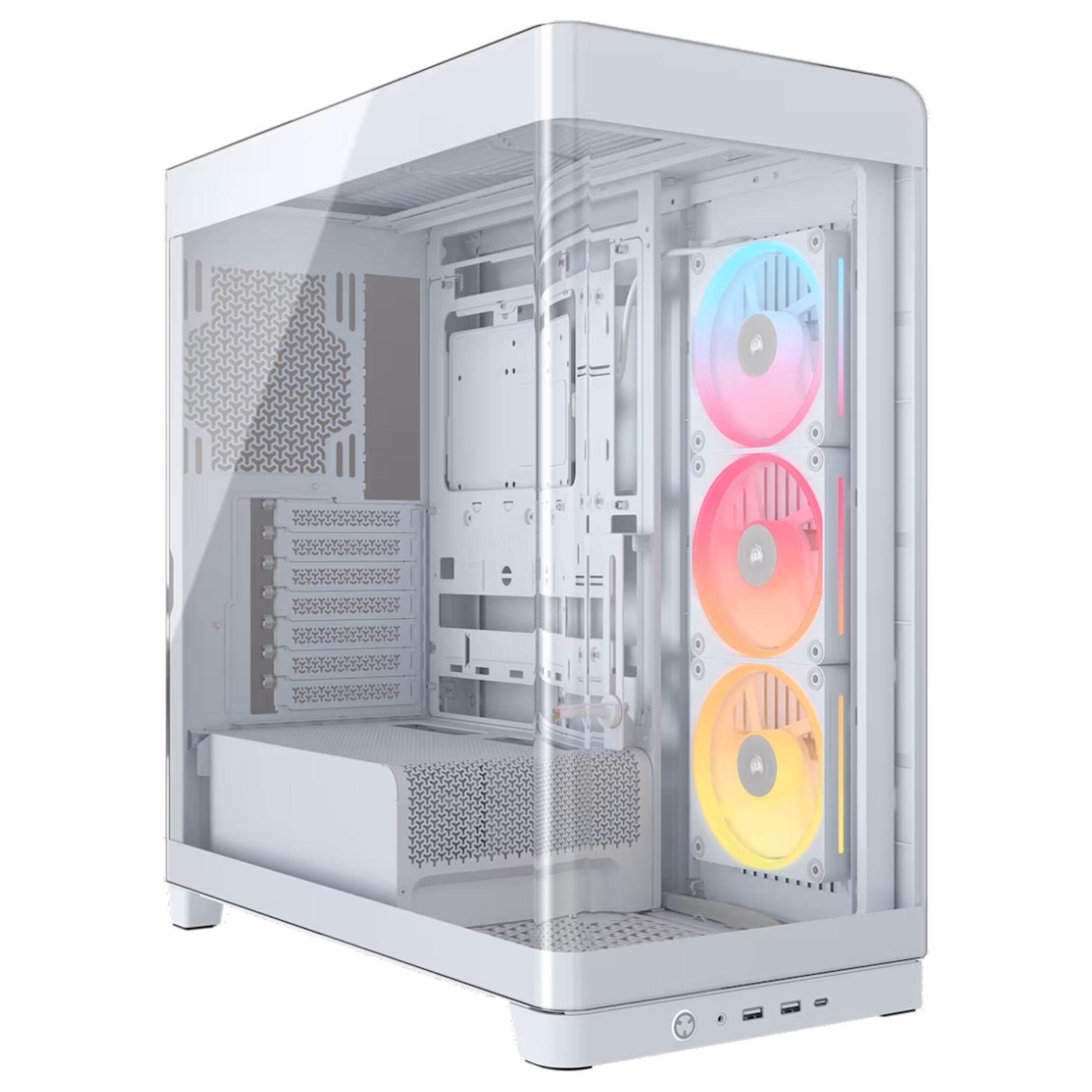 GABINETE CORSAIR FRAME 4500X LX-R RGB MID-TOWER TG WHITE