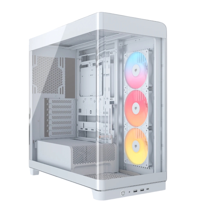 GABINETE CORSAIR FRAME 4500X RS-R ARGB MID-TOWER TG WHITE