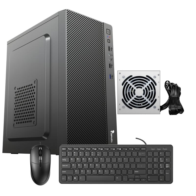 GABINETE KIT ESPARTA 500W/TECLADO/MOUSE MATX