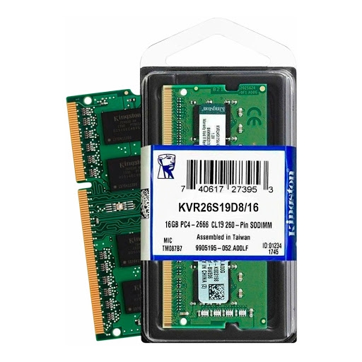 MEMORIA RAM SODIMM DDR4 16GB 2666MHZ KINGSTON KVR26S19D8/16