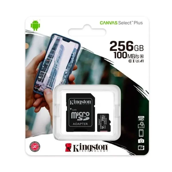 MEMORIA MICRO SD 256GB CANVAS SELECT PLUS CLASE 10 KINGSTON
