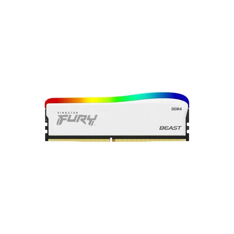 MEMORIA RAM DDR4 KINGSTON FURY BEAST RGB 8GB 3200MHZ WHITE