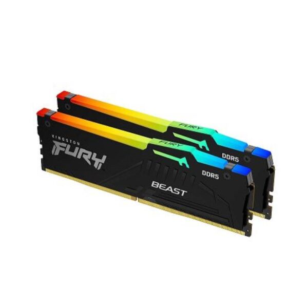 Memoria DDR5 Kingston 64GB (2x32GB) 5600 Mhz FURY Beast Black RGB