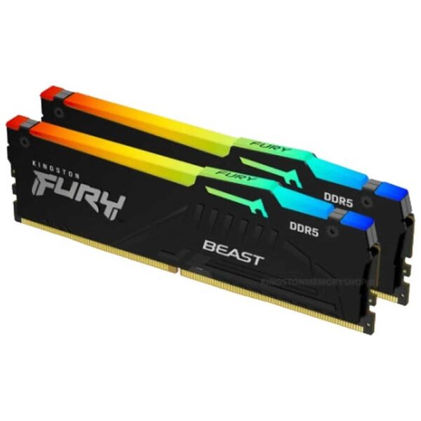 Memoria DDR5 Kingston 64GB (2x32GB) 6000 Mhz FURY Beast Black RGB