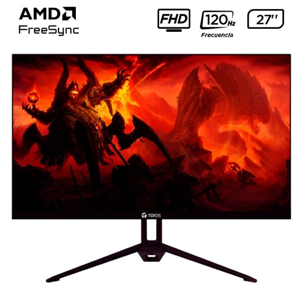 Monitor Gamer Teros TE-2713S 27" Plano IPS FHD 120Hz 1ms