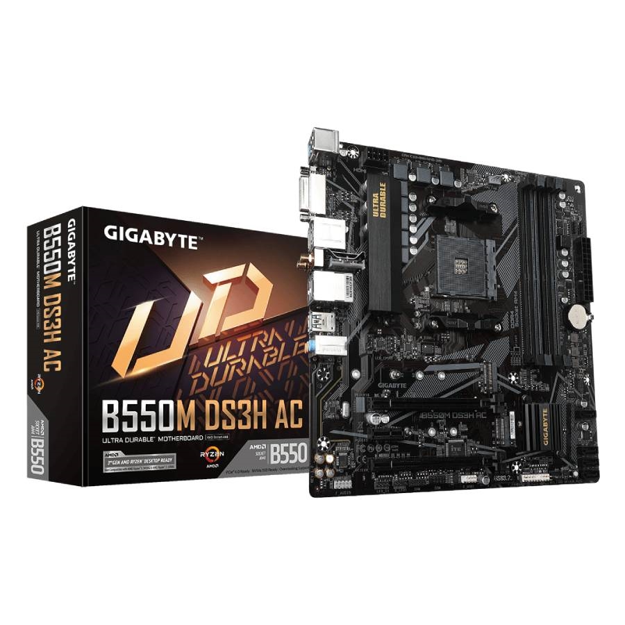 MOTHER GIGABYTE AM4 B550M DS3H AC R2 WIFI BOX M-ATX