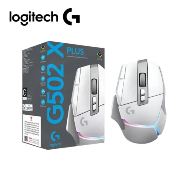 MOUSE LOGITECH G502X PLUS GAMING WHITE